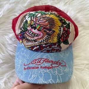 Ed Hardy | Gorilla Christian Audigler Unisex Adult Y2K Hat Vintage Cap Trucker